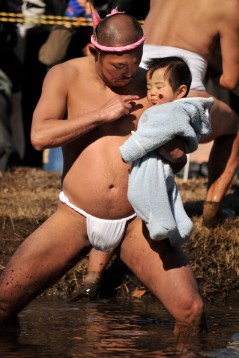 Man with baby